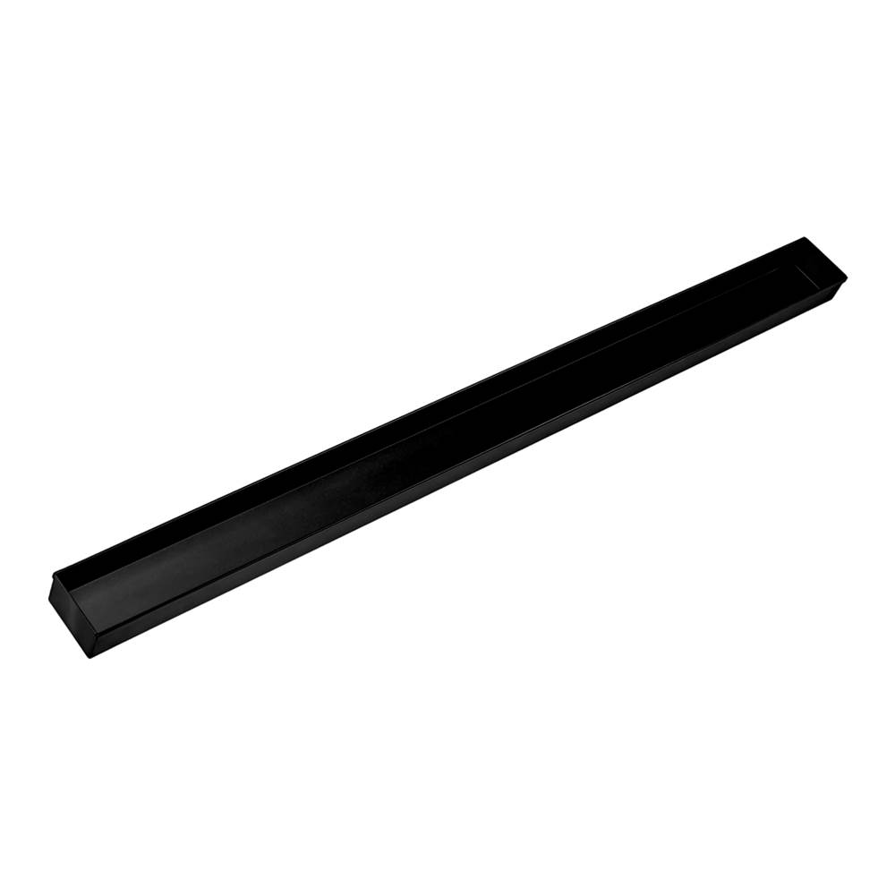 Infinity Drain 40'' Stainless Steel Closed Ended Channel for 48'' S-TIFAS 65/99 Series in Matte Black