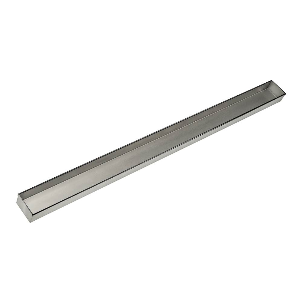 Infinity Drain 72'' Stainless Steel Closed Ended Channel for 80'' S-TIFAS 65/99 Series in Polished Stainless