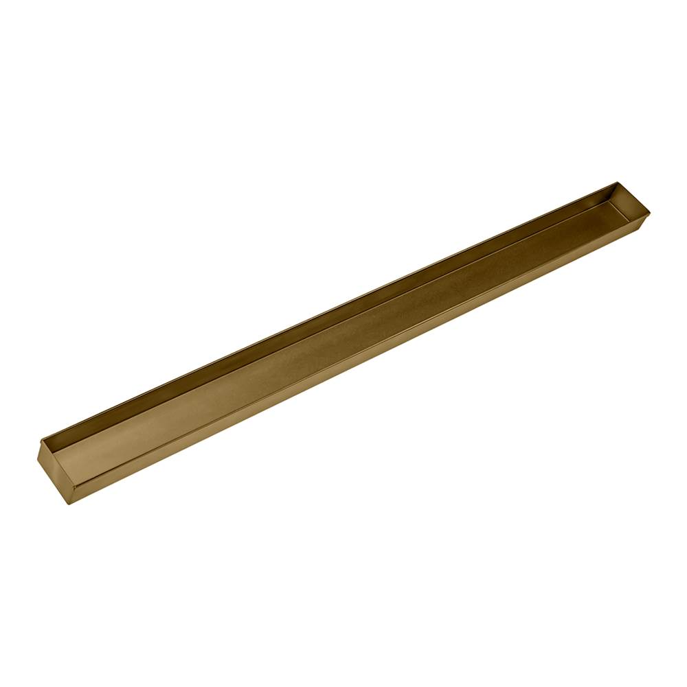 Infinity Drain 88'' Stainless Steel Closed Ended Channel for 96'' S-TIFAS 65/99 Series in Satin Bronze