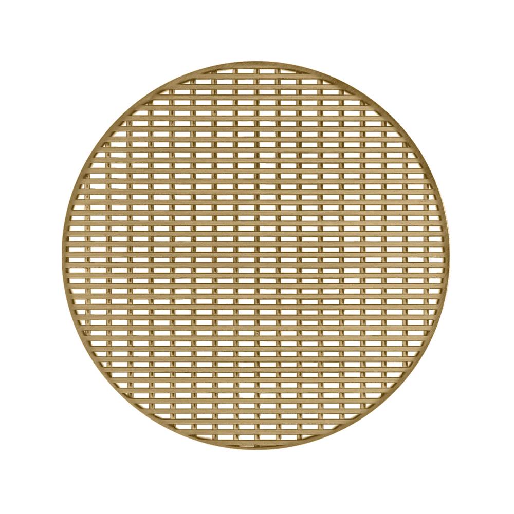 Infinity Drain 5'' Round Wedge Wire Pattern Decorative Plate for RW 5, RWD 5, RWDB 5 in Satin Bronze