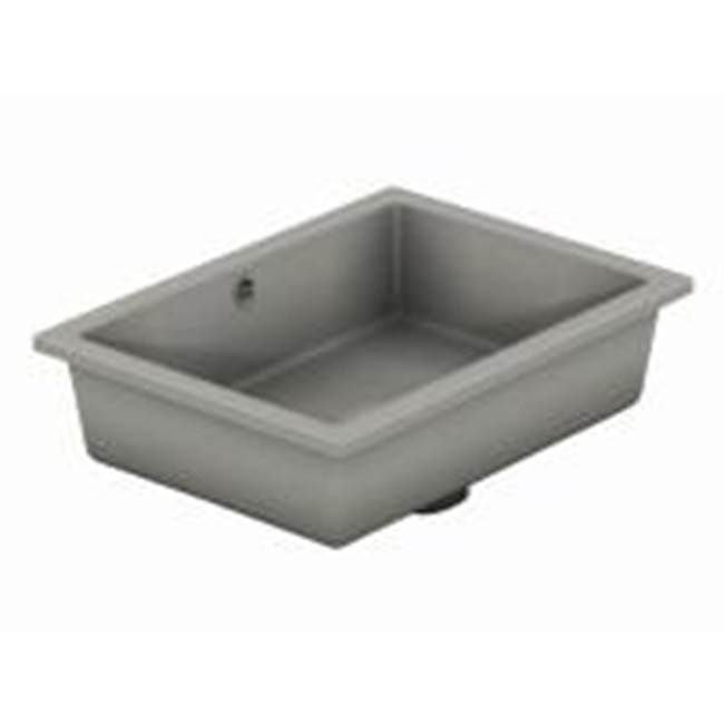 James Martin Vanities Undermount Solid Surface Sink, Glossy Natural Concrete
