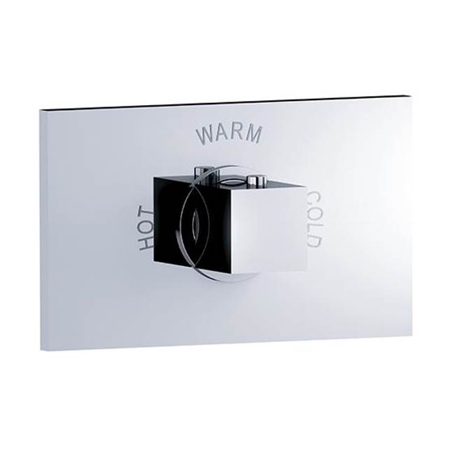 Joerger Empire Royal Crystal Concealed Wall Thermostat 3/4'', Trim Set, Satin Nickel With Black Crystal Matte