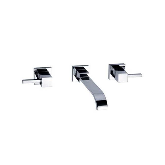 Joerger Empire Royal Crystal Wall Washbasin 3-Hole Mixer  1/2'', Assembly Set, Polished Chrome With Clear Crystal