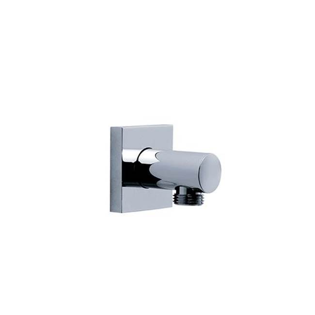 Joerger Charleston Square Wall Elbow Connection  1/2'', Without Cradle, Polished Nickel