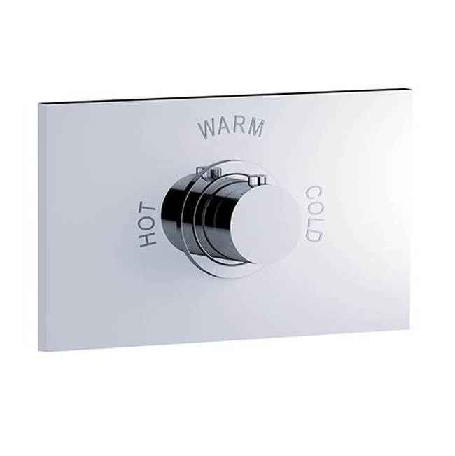 Joerger Charleston Square Concealed Wall Thermostat 3/4'', Trim Set, Platinum
