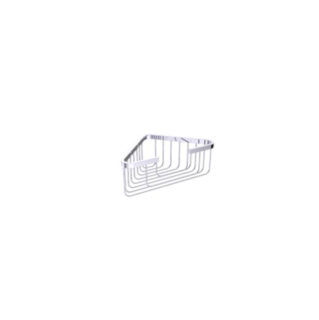 Kartners Bath & Shower Baskets - Deep Corner Wire Basket-Brushed Nickel