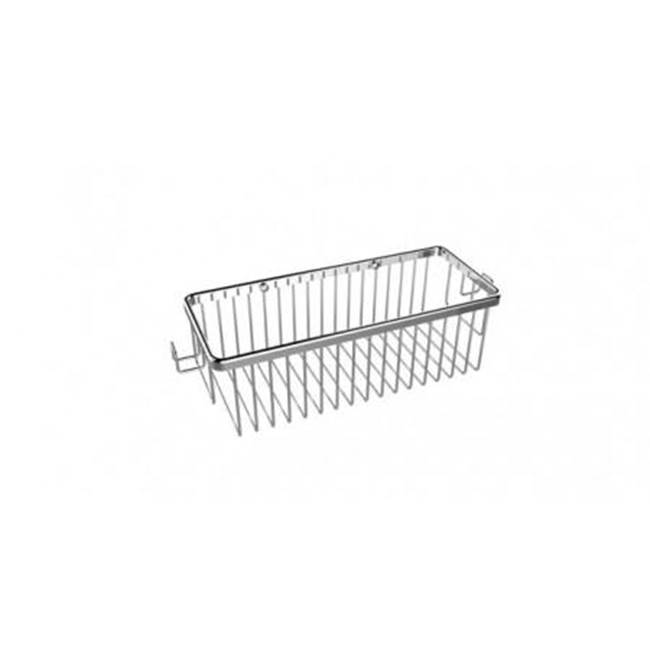 Kartners Bath & Shower Baskets - Single Wire Basket with Hooks-Matte White