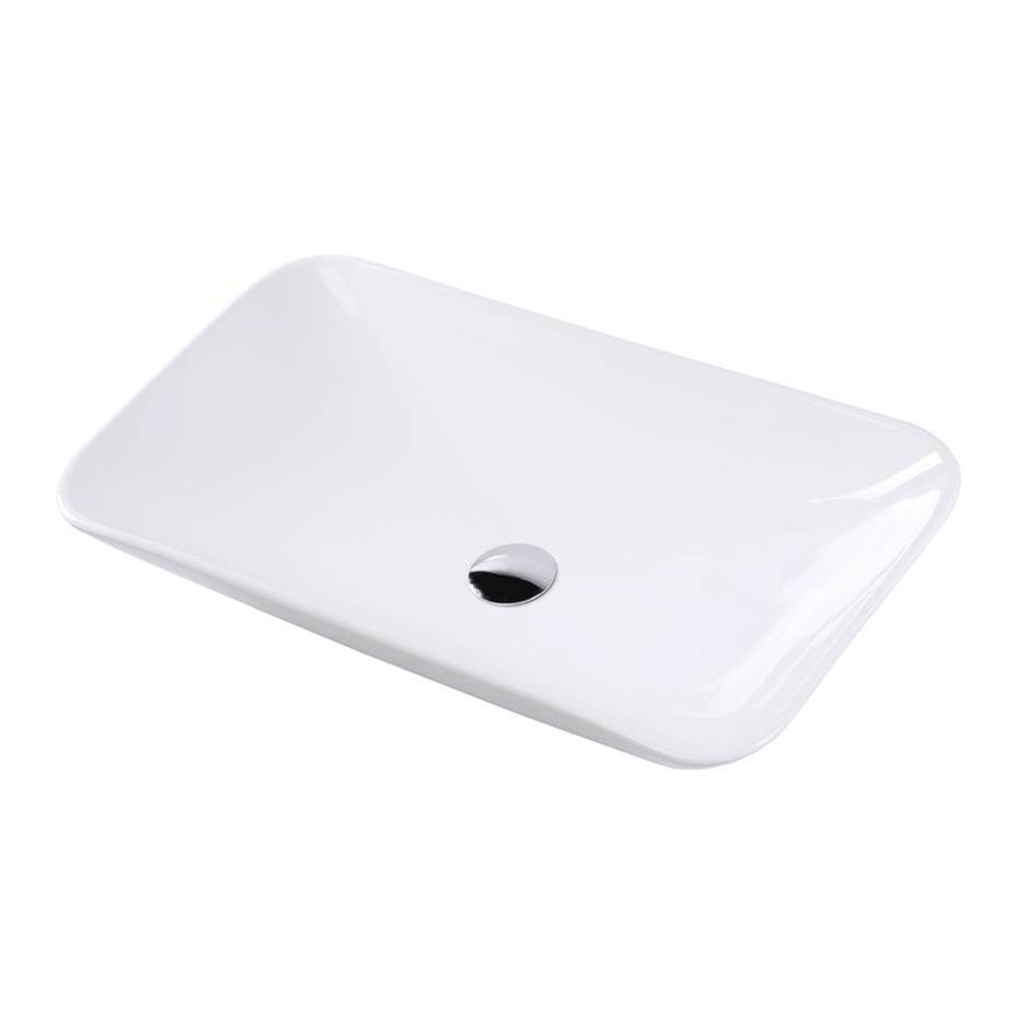 Lacava Vessel porcelain Bathroom Sink, no overflow, 27 1/2''w, 15''d, 5 1/2''h - white