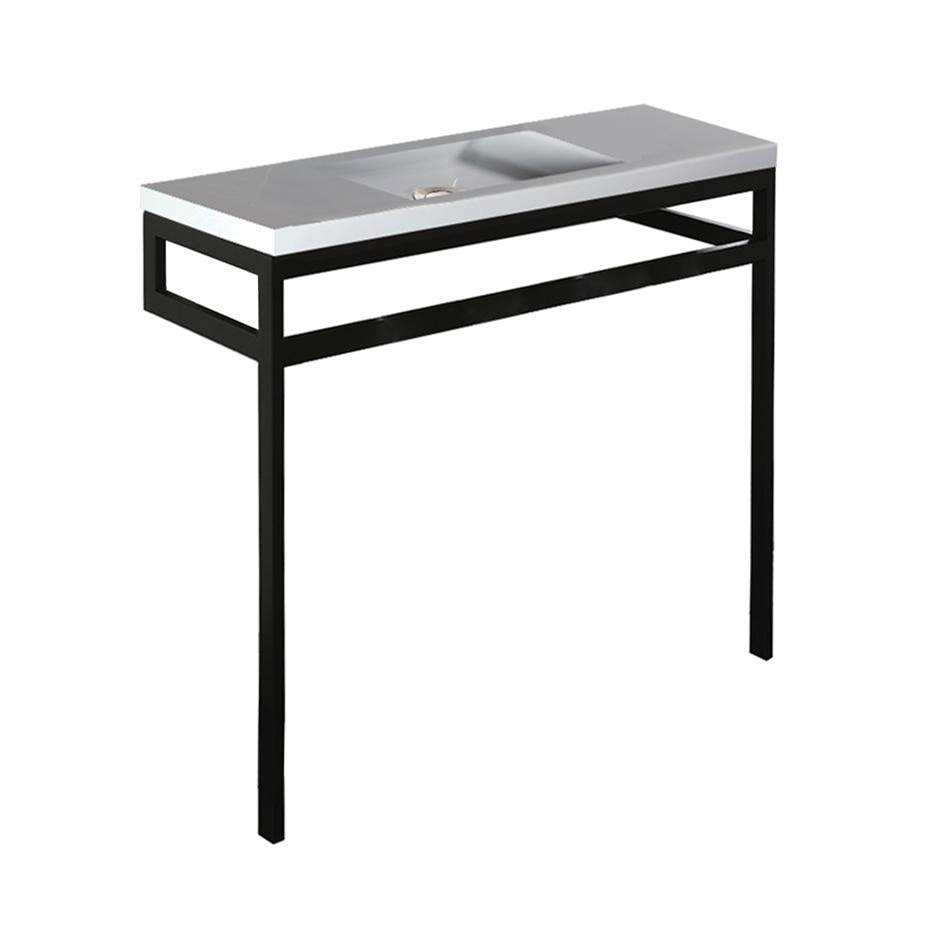 Lacava Floor-standing console stand with a towel bar (Bathroom Sink 5274 sold separately).