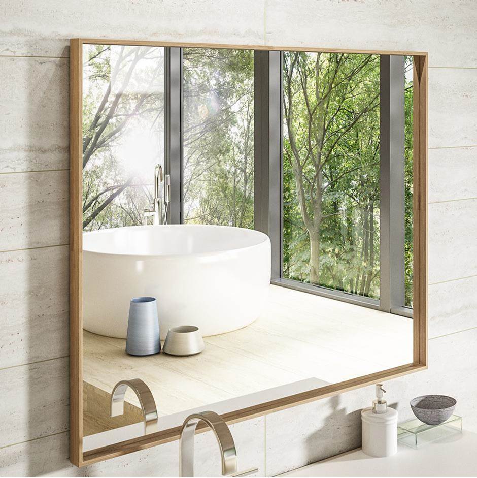 Lacava Wall-mount mirror in wooden or metal frame. W:41'', H:34'', D: 2''.