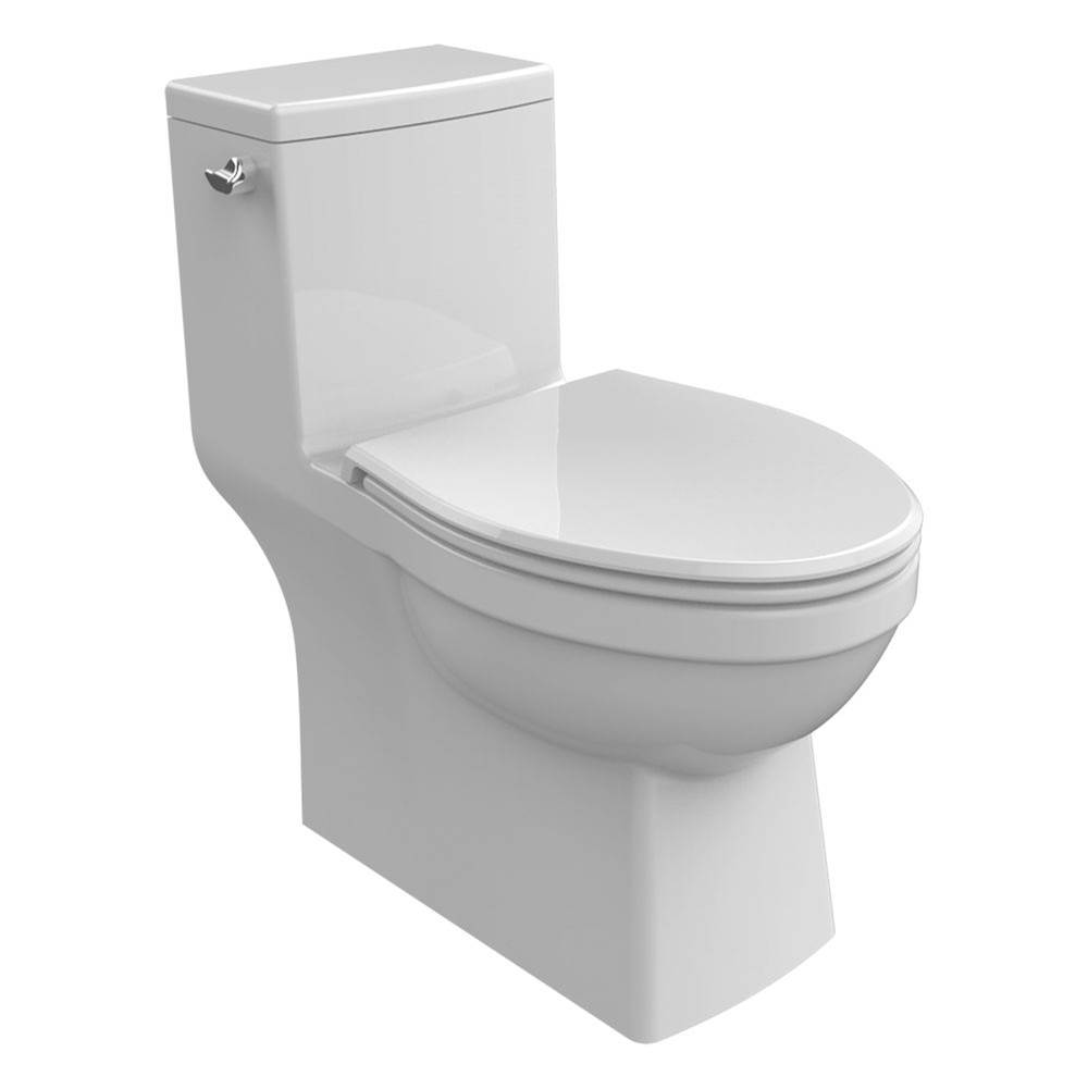 Laufen One-piece Water Closet, Single-Flush, left hand lever, siphonic action, including seat and cover PP, removable, with lowering system