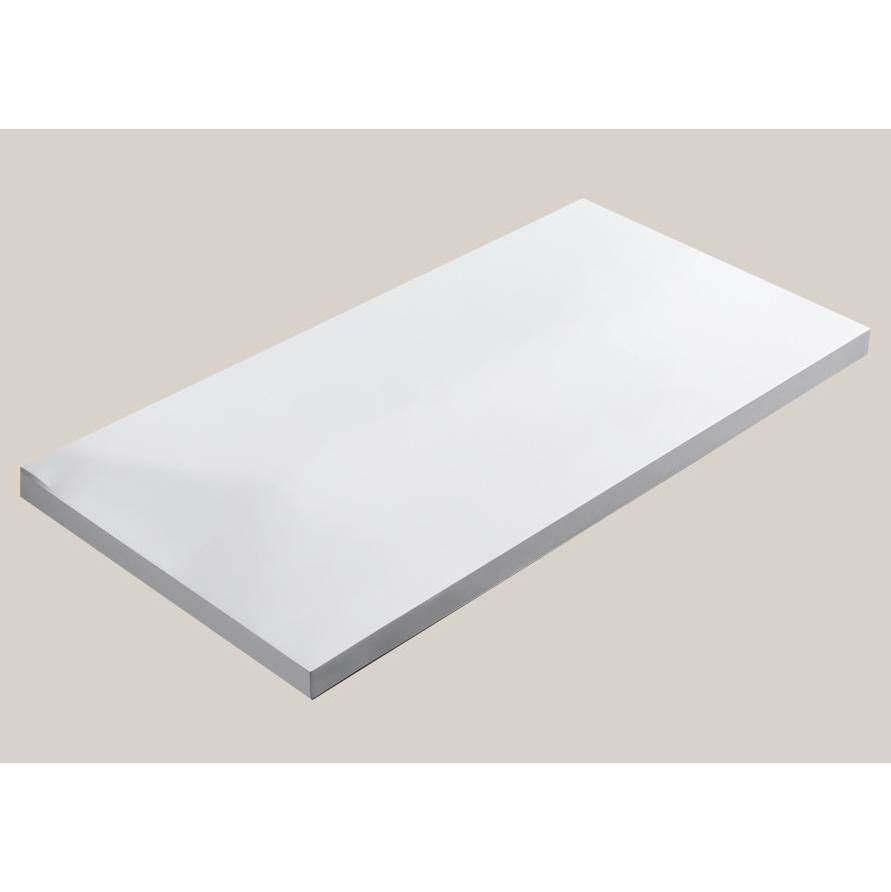 Madeli Urban-18 42''W Solid Surface , Slab No Cut-Out. Matte White, 42''X 18''X 3/4''