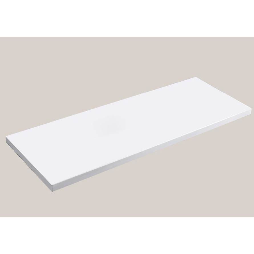 Madeli Urban-18 60''W Solid Surface , Slab No Cut-Out. Glossy White, 60''X 18''X 3/4''