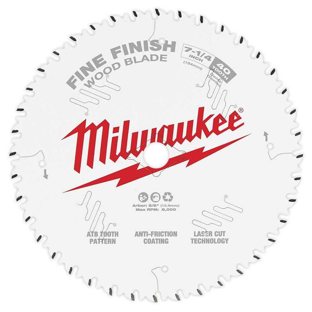 Milwaukee Tool 7-1/4'' 40T Fine Finish Bld