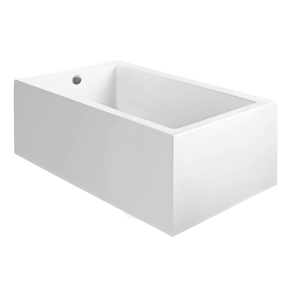 MTI Baths Andrea 12A Acrylic Cxl Sculpted 1 Side Air Bath Elite - White (59.75X42)