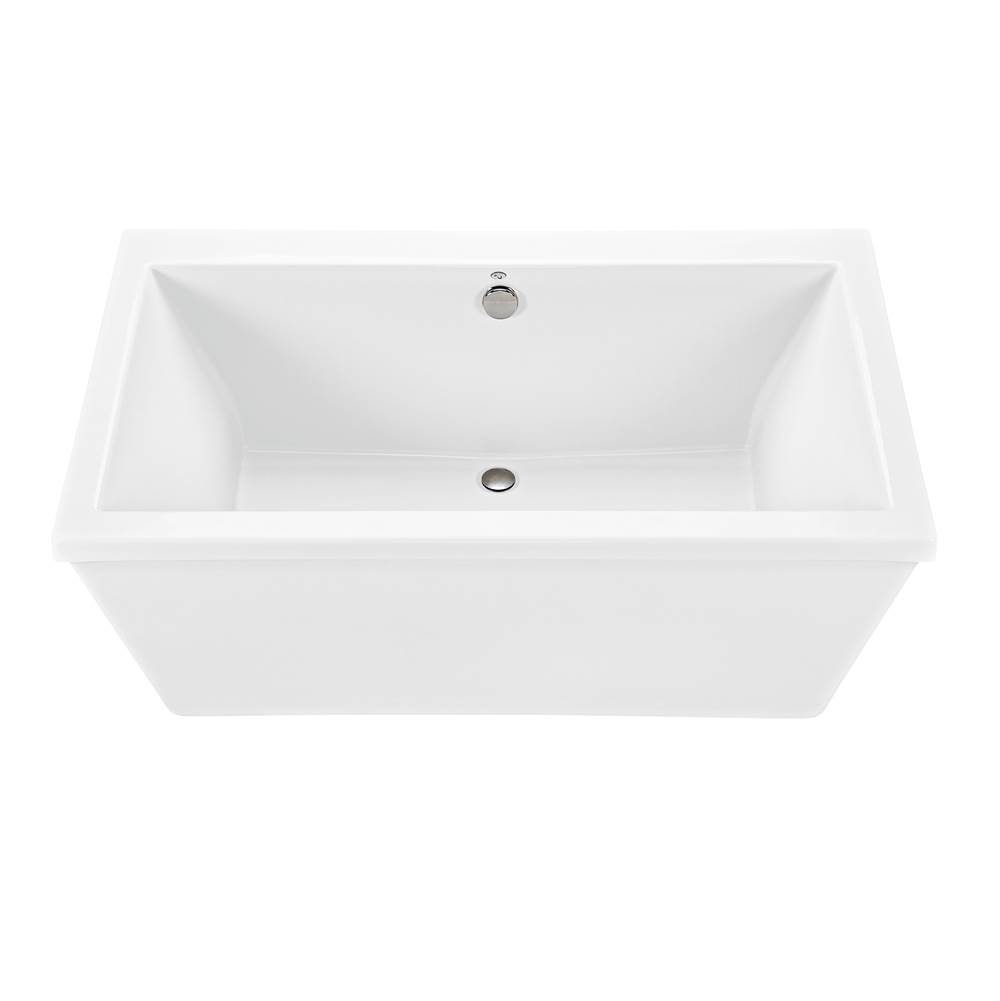 MTI Baths Kahlo 3 Acrylic Cxl Freestanding Faucet Deck Soaker- White (60X36)