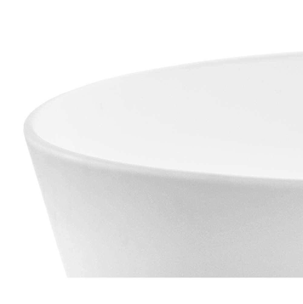 MTI Baths Elena Sculpturestone Freestanding Rolled Rim W/Cradle Soaker - Gloss White (65.25X32)