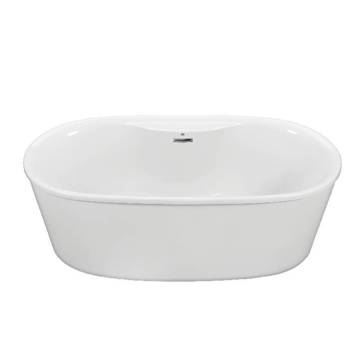 MTI Baths Adel 4 Acrylic Cxl Freestanding Faucet Deck  Air Bath Elite - White (66X31)