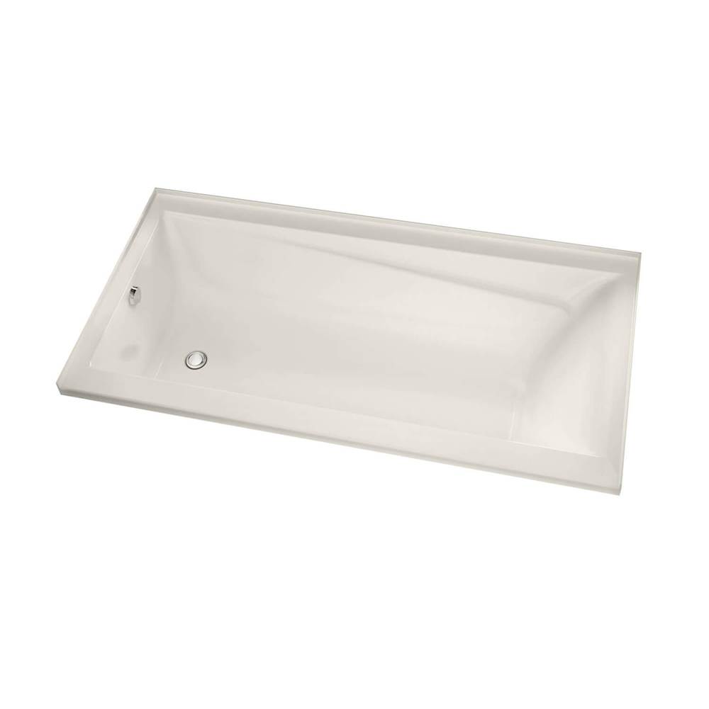 Maax Exhibit 6032 IF Acrylic Alcove Right-Hand Drain Aeroeffect Bathtub in Biscuit