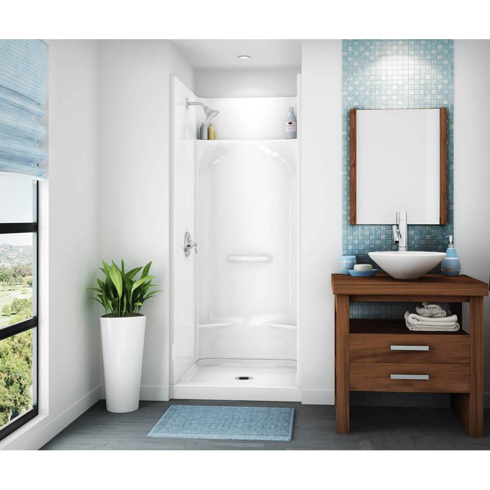 Maax KDS 3232 AcrylX Alcove Center Drain Four-Piece Shower in White