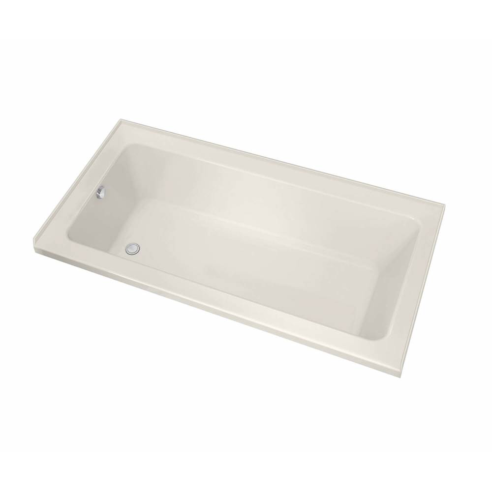 Maax Pose 6632 IF Acrylic Alcove Right-Hand Drain Aeroeffect Bathtub in Biscuit