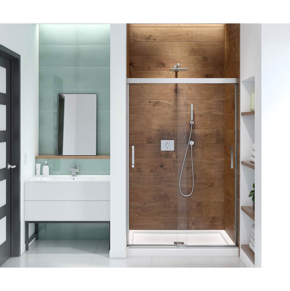 Maax Incognito 70 44-47 x 70 1/2 in. 8mm Sliding Shower Door for Alcove Installation with Clear glass in Chrome