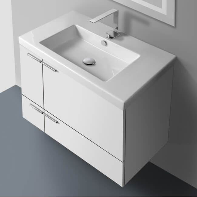 Nameeks 31 Inch Vanity Cabinet With Fitted Sink