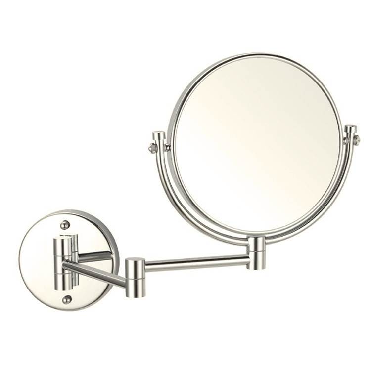 Nameeks Satin Nickel Double Sided Wall Mounted 3x Makeup Mirror
