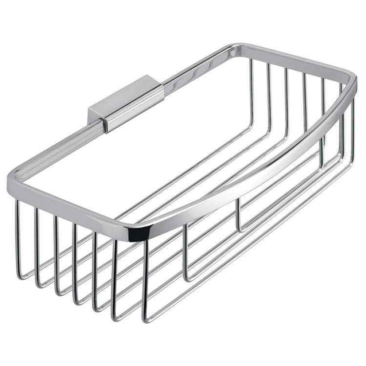 Nameeks Rectangular Chromed Stainless Steel Wire Shower Basket