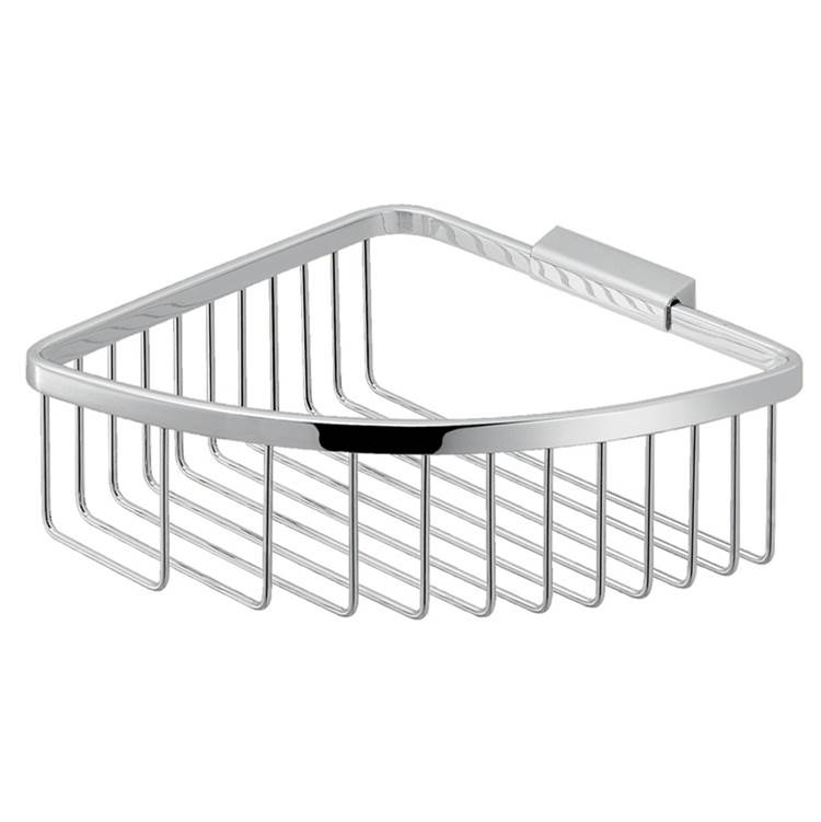 Nameeks Modern Chromed Stainless Steel Wire Corner Shower Basket