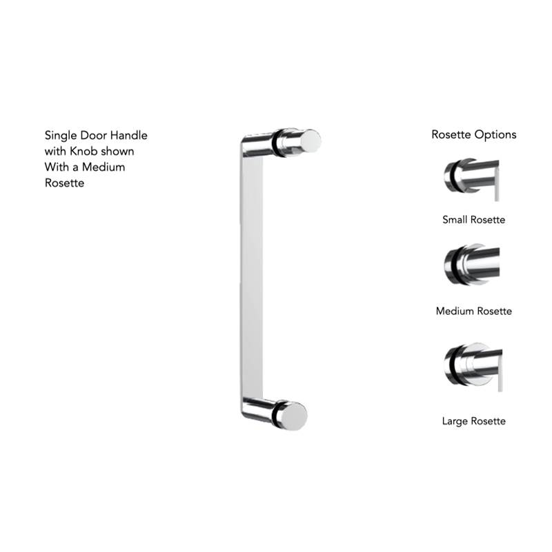 Neelnox Collection BEAUMONT 30'' Single Door Handle with Knob Medium Rosette Finish: Matte Black