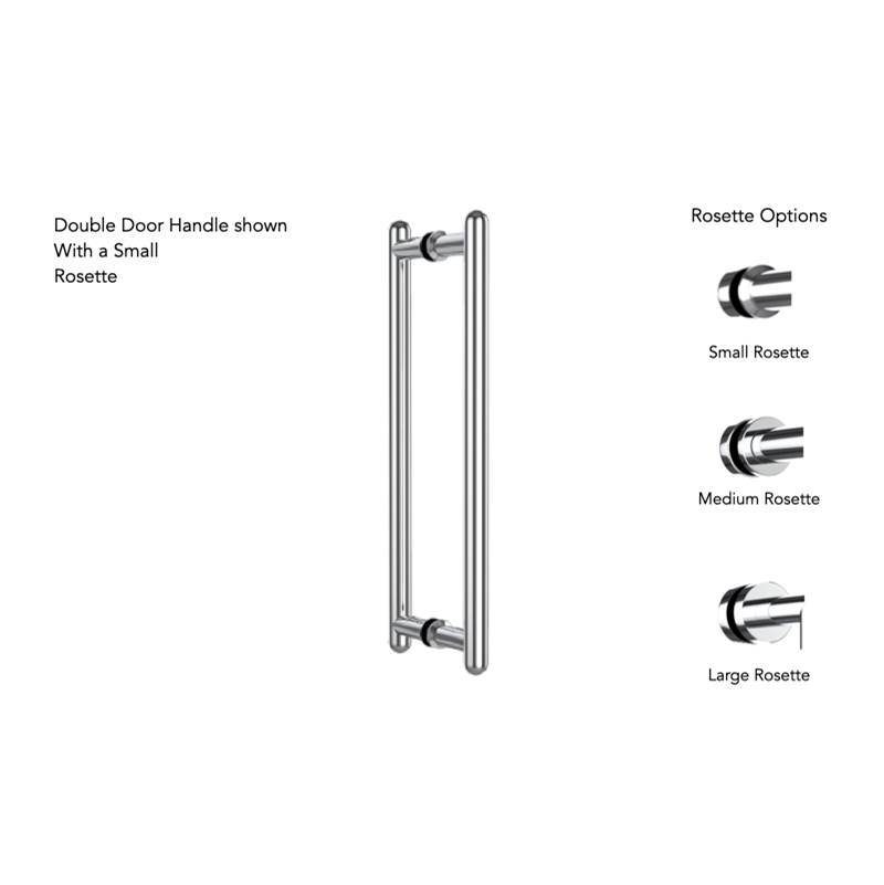 Neelnox Collection Aire 6'' Double Door Handle   Small Rosette Finish: Polished Nickel