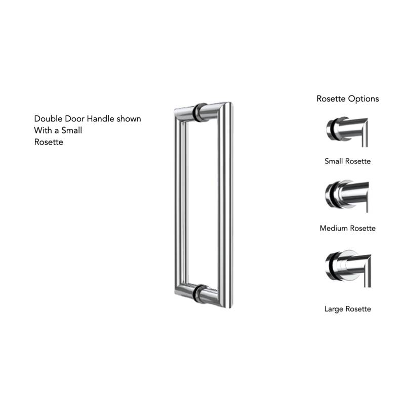Neelnox Collection FORM MODERNE 24'' Shower Door Handle   Medium Rosette Finish: Brushed