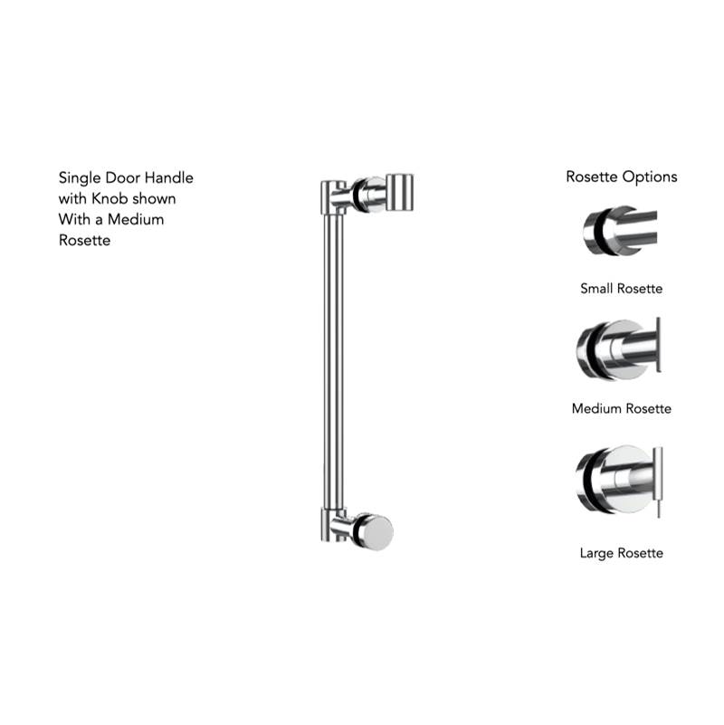 Neelnox Collection ELOQUENCE 18'' Single Door Handle with Knob Medium Rosette Finish: Polished