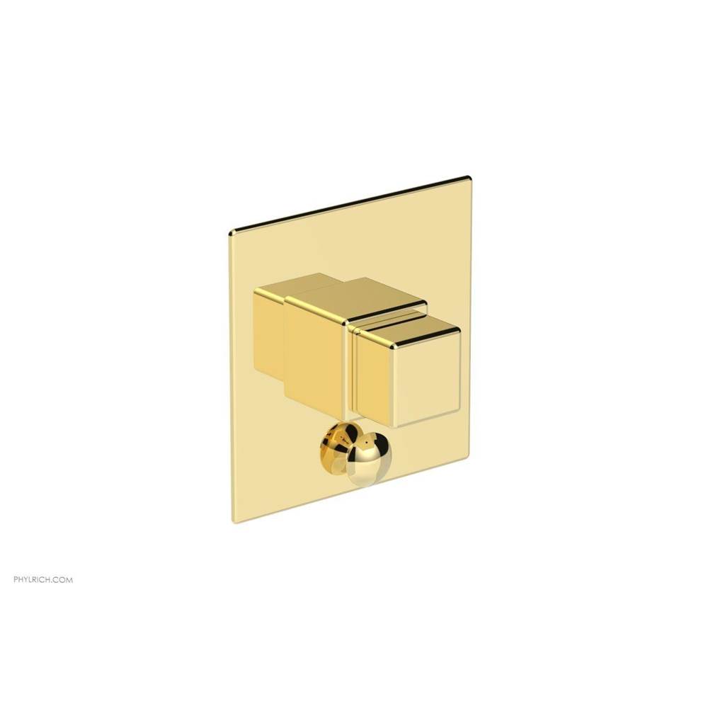 Phylrich MIX Pressure Balance Shower Plate with Diverter and Handle Trim Set - Cube Handle 4-110