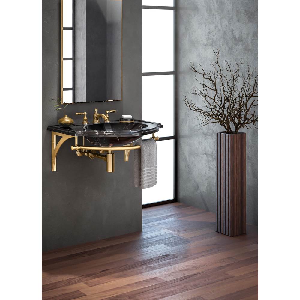 Palmer Industries Wall Mount Sys Regency in Polished Brass Lacquered