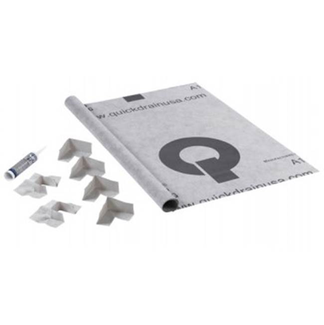 Quick Drain Sheet Waterproofing Kit  Ada And Curbless Showers Up To 64In