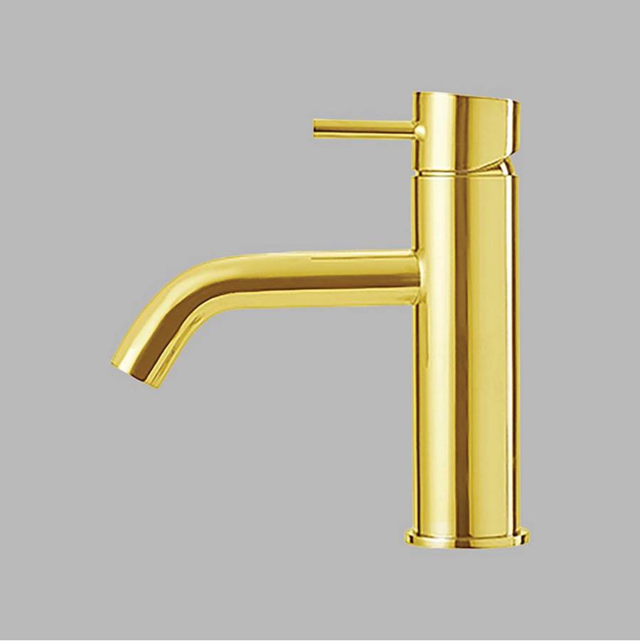 d line Qtoo Single Hole Faucet 5 1/8'' Spout Polished Brass No Drain