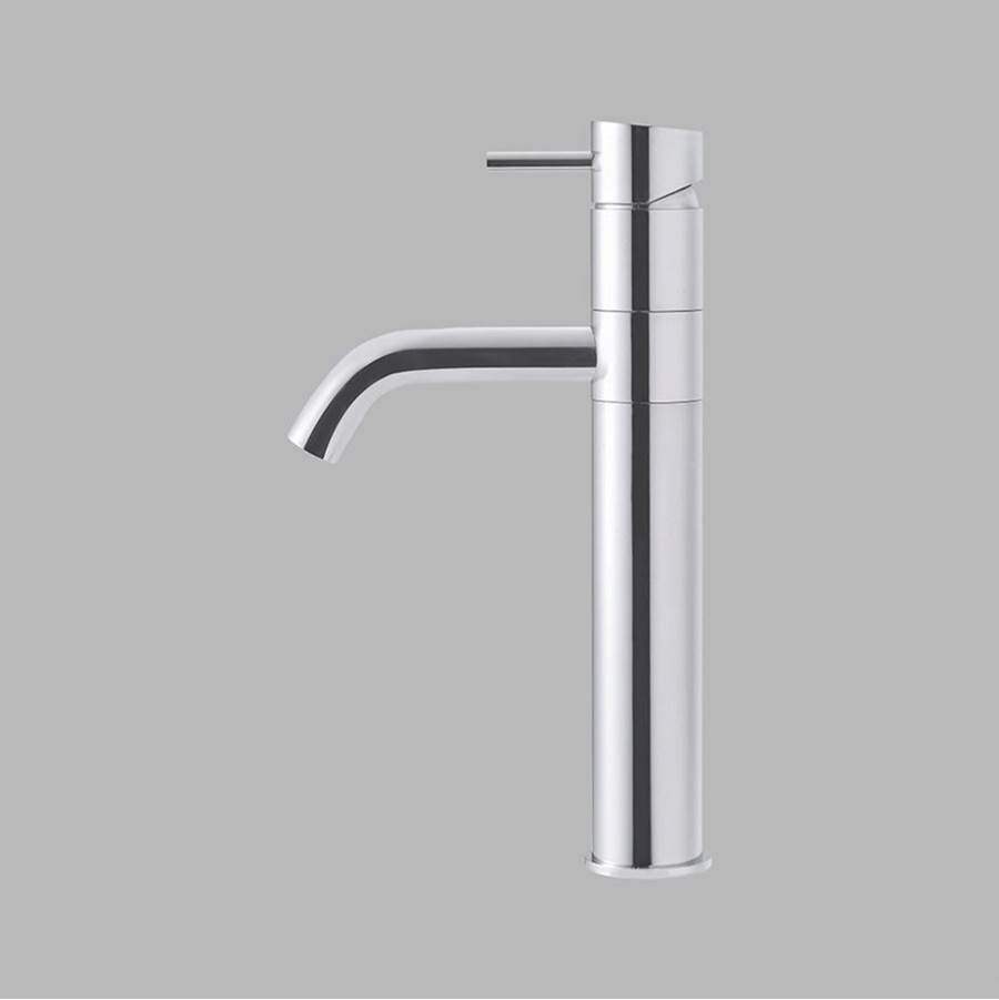 d line Qtoo Tall Single Hole Faucet Polished Stainless No Drain