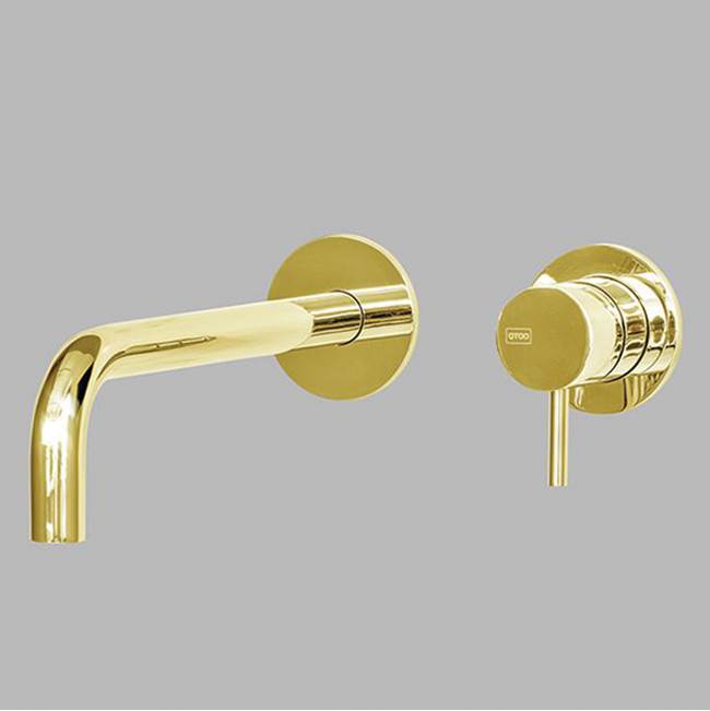 d line Qtoo Complete Wall Hung Lav Set 7 15/32'' Spout Polished Brass