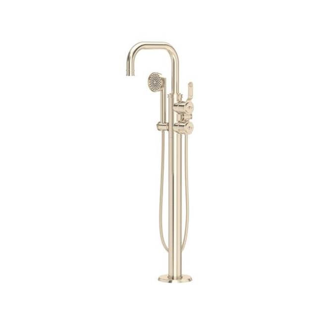 Rohl Armstrong™ Single Hole Floor Mount Tub Filler Trim With U-Spout