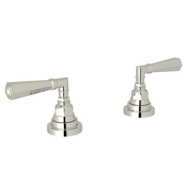 Rohl Rohl San Giovanni Bath Pair Of 1/2'' Hot And Cold Sidevalves Only In Polished Nickel With Metal Lever Handles