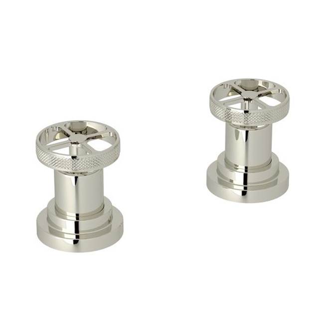 Rohl Rohl Campo Bath Pair Of 1/2'' Hot And Cold Sidevalves Only In Polished Nickel With Wheel Handles