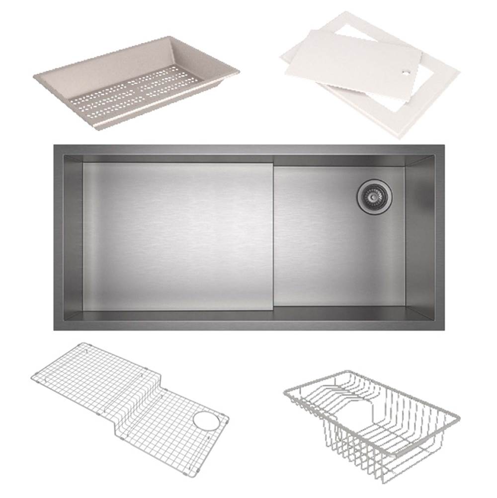 Rohl Culinario™ 36'' Stainless Steel Chef/Workstation Sink With Accessories