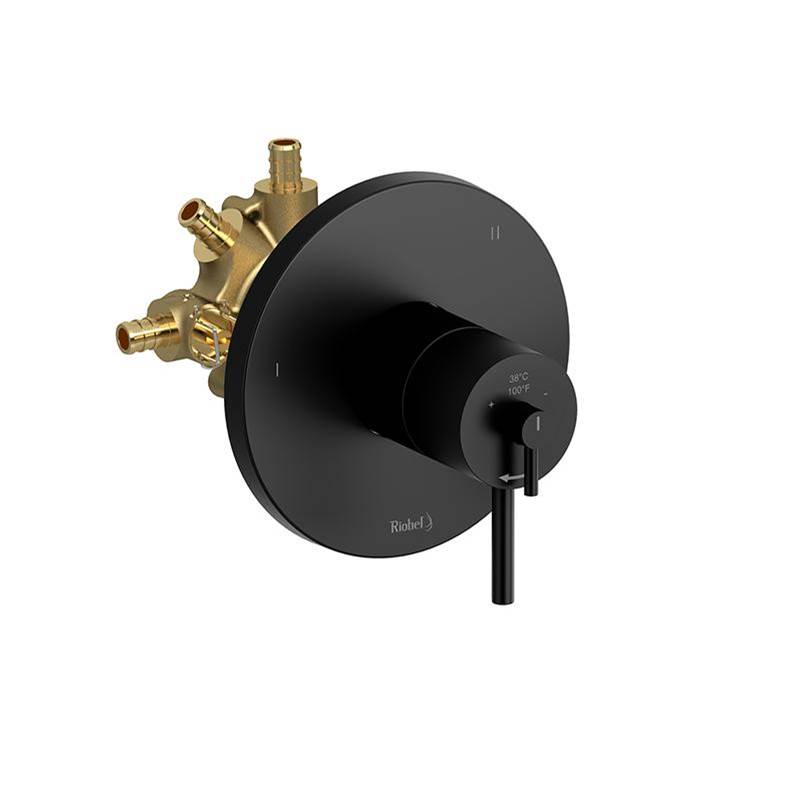 Riobel Pro 3-way Type T/P (thermostatic/pressure balance) coaxial complete valve PEX