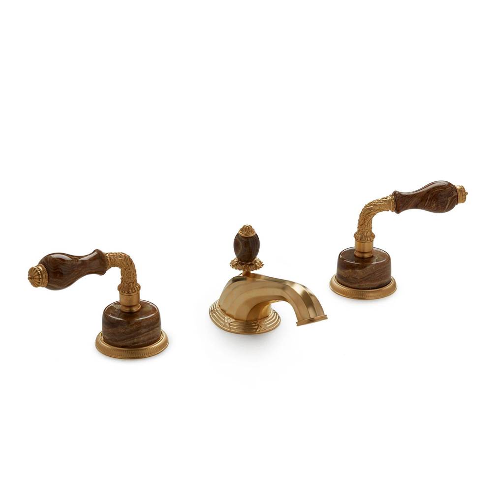 Sherle Wagner Onyx And Semiprecious Laurel Lever Faucet Set