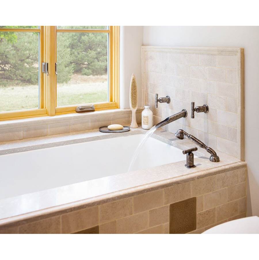 Sonoma Forge Wherever Wall Mount Tub Filler With Waterfall Spout 7-3/4'' Wall To Tip 2-3/4'' Drop, Center To Tip