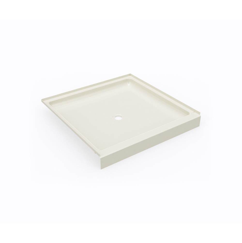 Swan SS-4242 42 x 42 Swanstone® Alcove Shower Pan with Center Drain in Bone