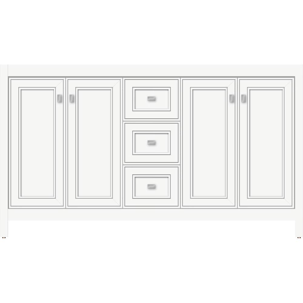 Strasser Woodenworks 60 X 18.5 X 34.5 Alki View Vanity Deco Miter Sat White Db