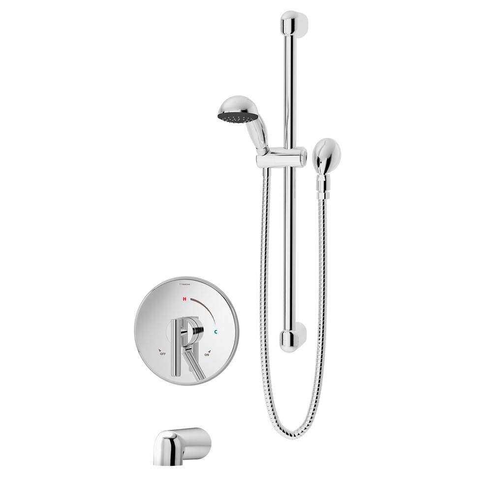 Symmons Dia Single Handle 1-Spray Tub and Hand Shower Trim in Polished Chrome - 1.5 GPM (Valve Not Included)
